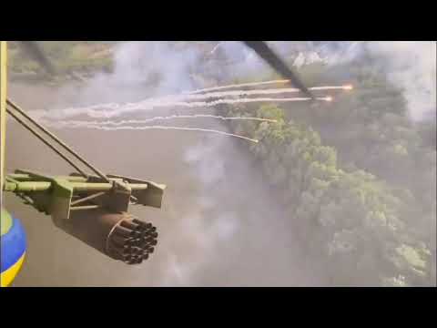 Oekraïense aanvalshelikopters in actie