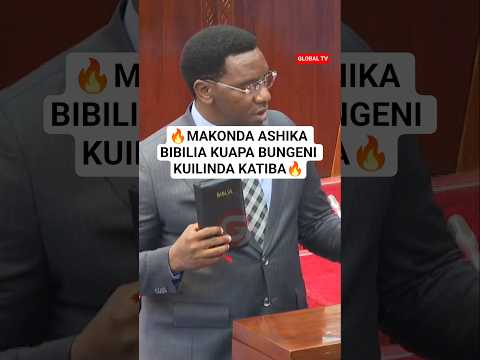 MAKONDA HOLDS THE BIBLE TO SWEAR IN PARLIAMENT TO PROTECT THE CONSTITUTION Shortvideo