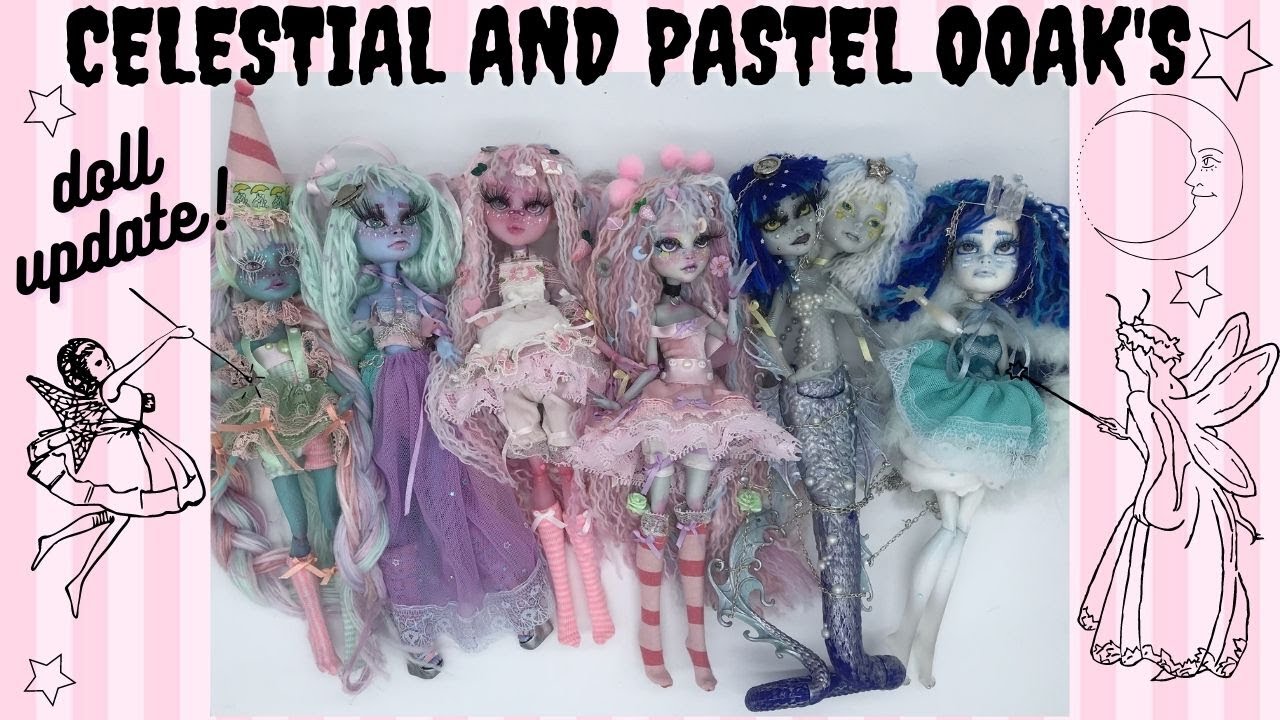 Monster High Custom Doll (OOAK) Collection - Episode 6! Pastel and  Celestial Dolls! - YouTube