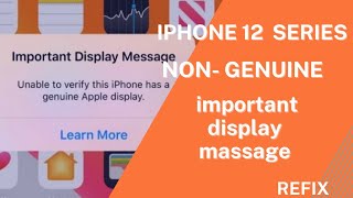 How to Remove important display massage on iPhone 12 | 2022 #iphonerepair #iphone12 #reels