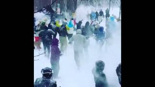 VIDEO: Massive Snowball Fight in New Hampshire