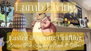 Dollar Tree Stackable Eggs & Easy Easter Banner for My Home/Thrift Flips/Graphics Fairy/Wal Mart