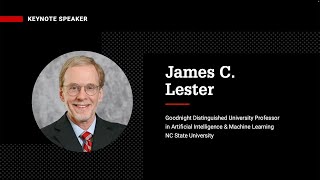 James Lester speaks at the 2024 Applied AI in Engineering and Computer Science Symposium