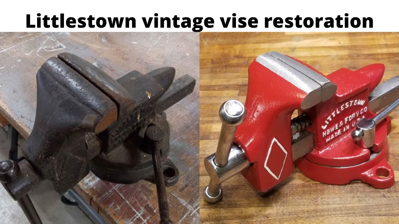 Littlestown vintage bench vise restoration YouTube