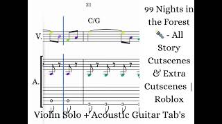 99 Nights in the Forest All Story Cutscenes - Roblox - Violin Solo
