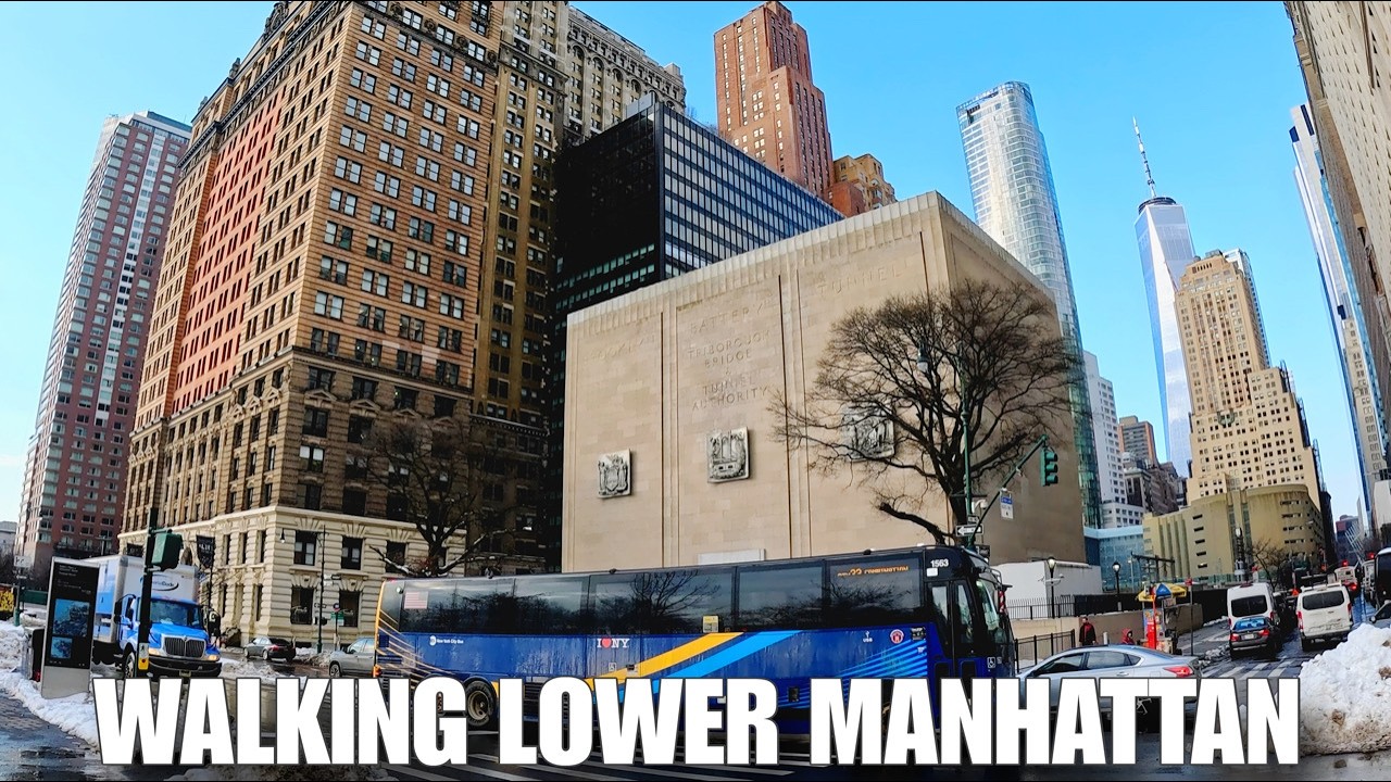 9/11 Memorial to Bowling Green | Lower Manhattan Winter Walk NYC | February 25, 2025