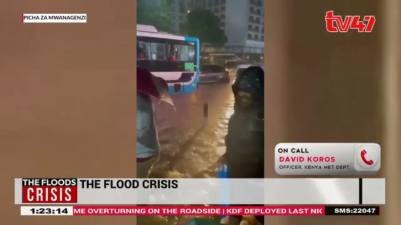 Eight people have been reported dead following the floods in Nairobi