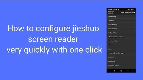 How to Backup & Configure #jieshuo Screen Reader very quickly  with only one click in Bangla