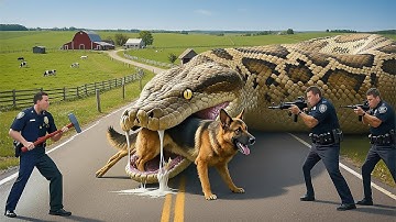 Brave Heroes Save Greedy Police Dog From Dangerous Attack of Giant Python 🦮👮‍♂️