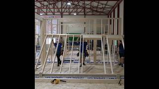 Process of Making Mobile Modular Wooden House. Korea's Great Technology