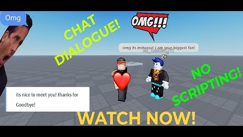 How to Make a Chat Dialogue in Roblox Studio! (NO SCRIPTING!)
