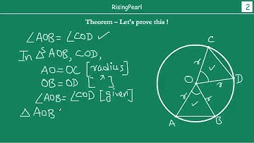 Equal subtended angles at the center means equal chords (Theorem and proof)
