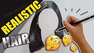 How to Draw a Realistic Straight Black Hair | Colored Pencil | Art Vlog #2