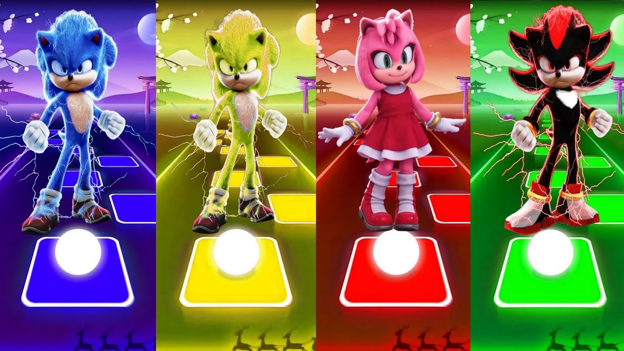 🔴 Sonic SUPER 😱OTHE HEDGEHOG 3 Tiles Hop 🎯 Cedm rush 🟢