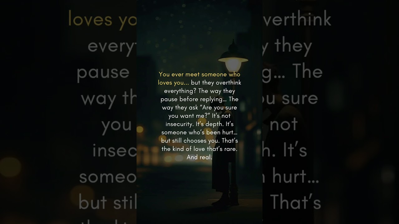 The Overthinker Who Still Chooses You 💔 