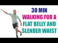 30 Minute Walking Workout for A Flat Belly and Slender Waist - 3300 steps 🔥 290 Calories 🔥