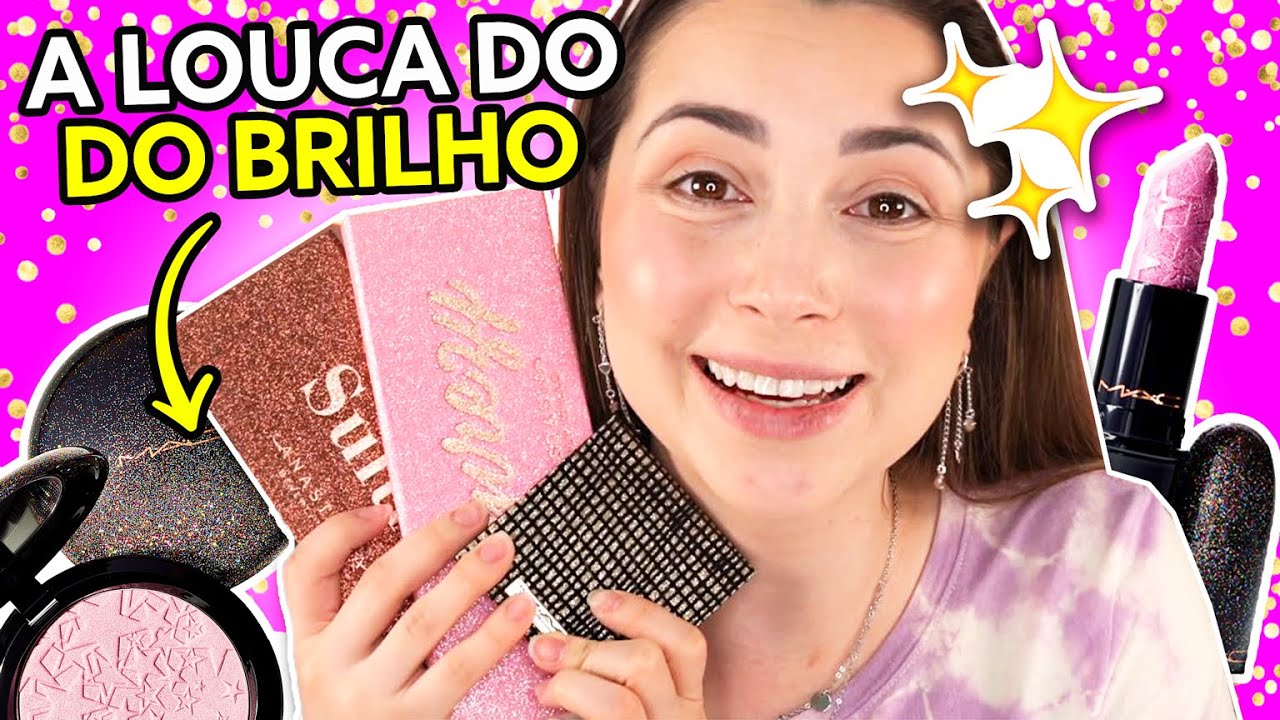 FIZ UMA MAKE SÓ COM EMBALAGENS DE GLITTER
