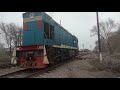 Маневровые работы по ст. Жетысу под управлением локомотива ТГМ6В