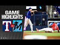 Rangers vs marlins game highlights 60124  mlb highlights