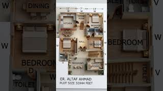 1 Square Feet House Design Rs. 1500 Building Cost ||Budget only 21 Lakhs|| Er. Altaf Ahamad #shorts
