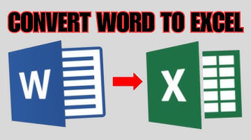 How to Convert Word to Excel - how to convert word file to excel file. ms word to excel.