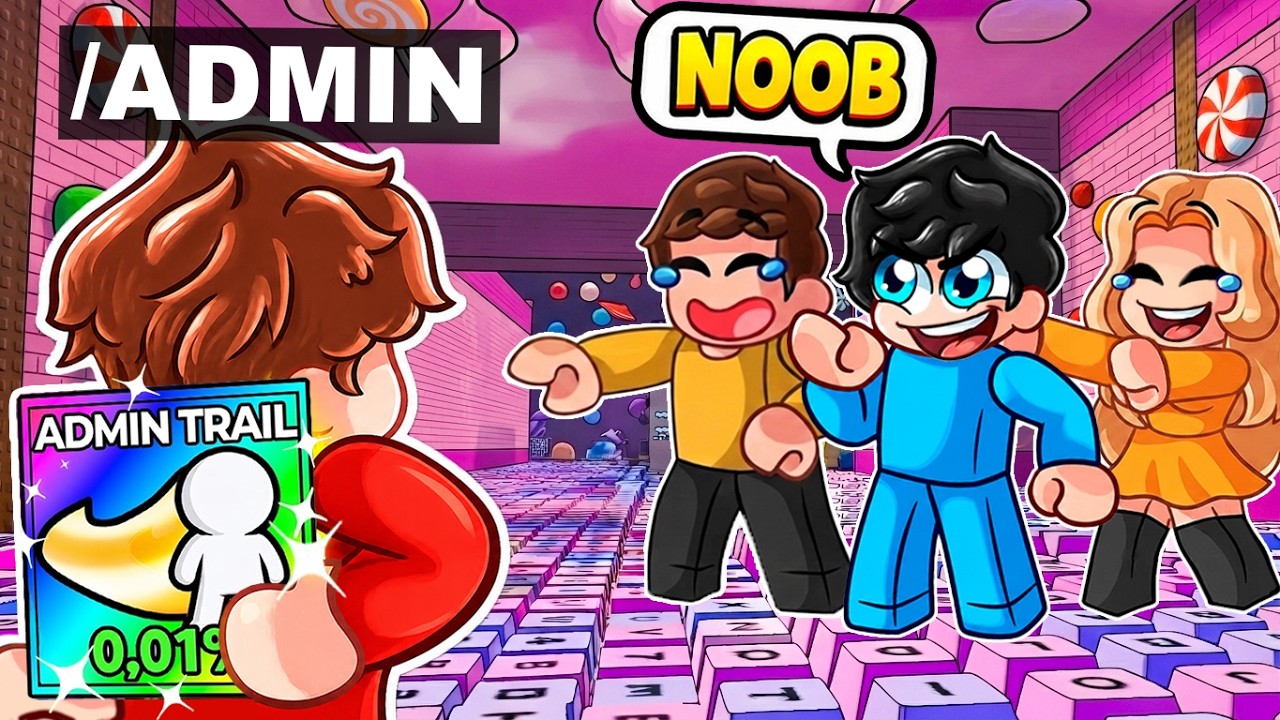 Me Hice Pasar por NOOB, después USÉ ADMIN en ESCAPA del TECLADO en Roblox!