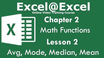 Average, Mode, Median, Mean funcions | Microsoft Excel 2013