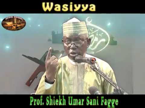 Wasiyya   Prof Shiekh Umar Sani Fagge