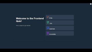 Frontend Quiz App using html, css, and react with figma  design