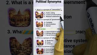 Political Synonyms Quiz for Smart Learners 📚 Can You Get 7/7? 🤔 #englishquiz #shorts