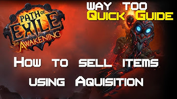 Path of Exile - How to set up a shop in under 1 minute! (Using Acquisition) - Way too quick guide