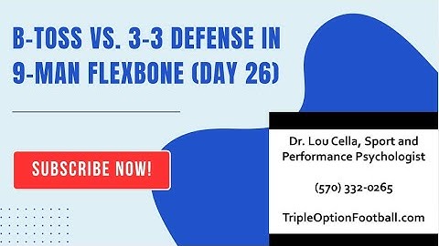 B-Toss vs. 3-3 Defense in 9-Man Flexbone (Day 26)