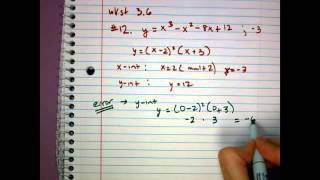 Clovis Unified Math 3 Unit 3: Factoring by Dividing - Worksheet 3.6