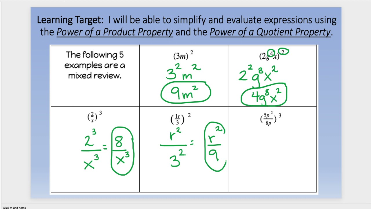 Power Of Products Quotients Video 3 YouTube Power Of Products Quotients Video 3 YouTube