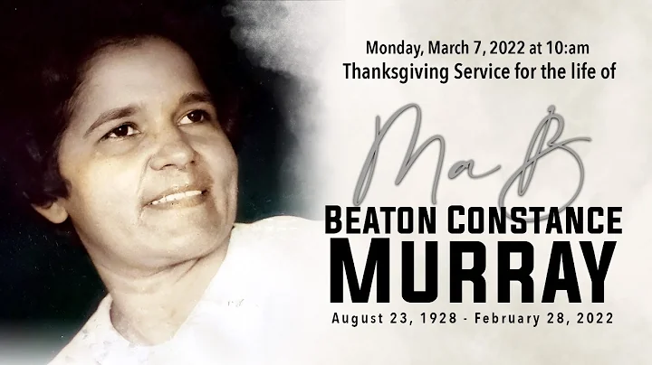 Thanksgiving Service for the life of Beaton Consta...