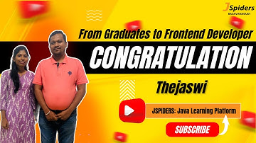 "Thejaswi Secures a Frontend Developer | Jspiders Basavanagudi Success Story!"