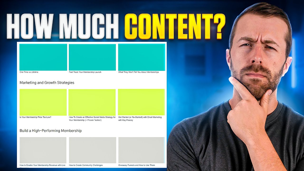 How much content do you need to start a membership?