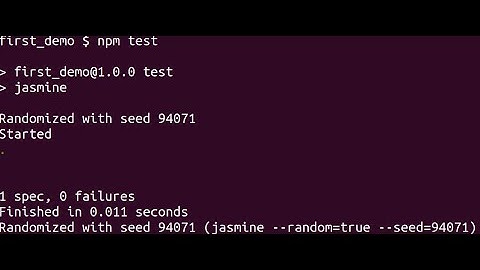 Node js  and Jasmine   Introduction to unit testing