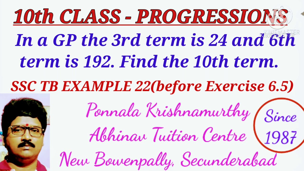 In A GP The 3rd Term Is 24 And 6th Term Is 192 Find The 10th Term 