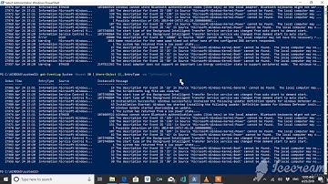 Getting logs from Event Viewer by using PowerShell cmdlet Get-Eventlog