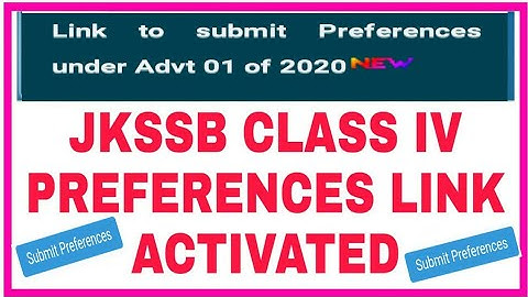 jkssb class iv preference link