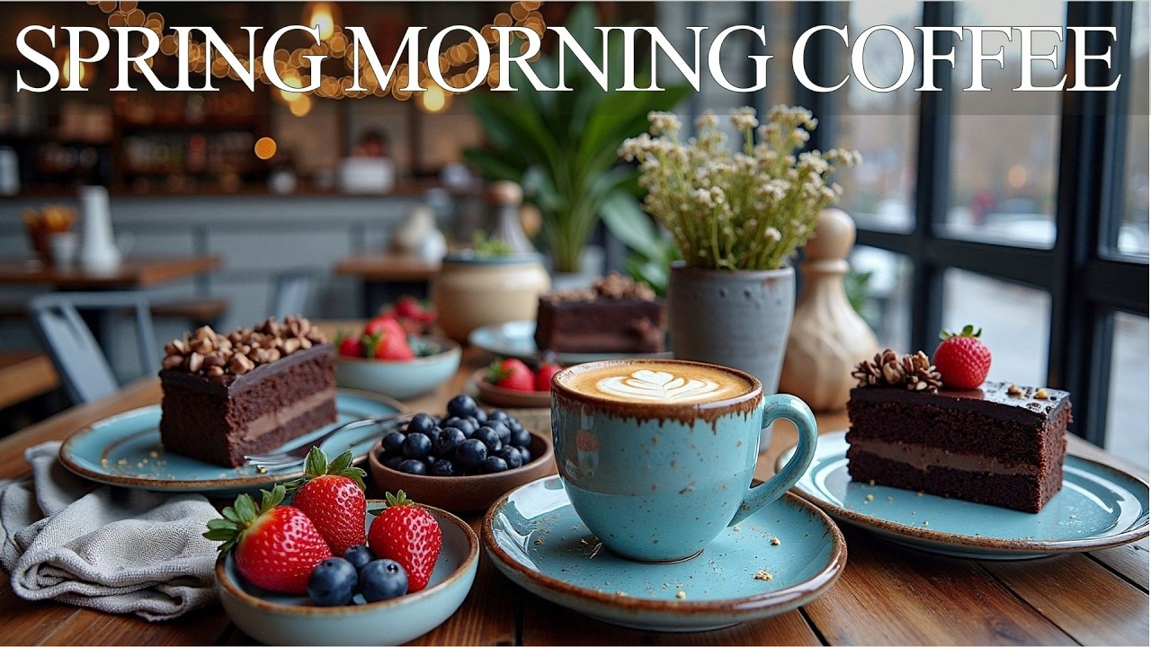 Spring Morning Coffee ☕ Positive Energy Jazz Piano & Relaxing Bossa Nova for Focus