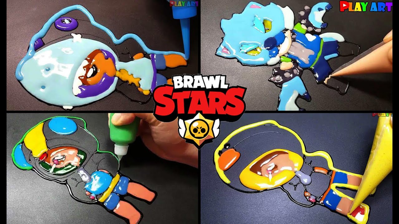 Pancake art Brawl Stars Shark Leon, Werewolf Leon, Leon ...