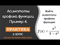 Асимптоты графика функции. Практика. Пример 4.