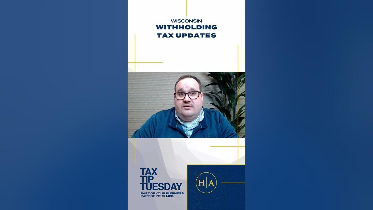 Wisconsin Withholding Tax Update Tax Tip Tuesday Shorts YouTube