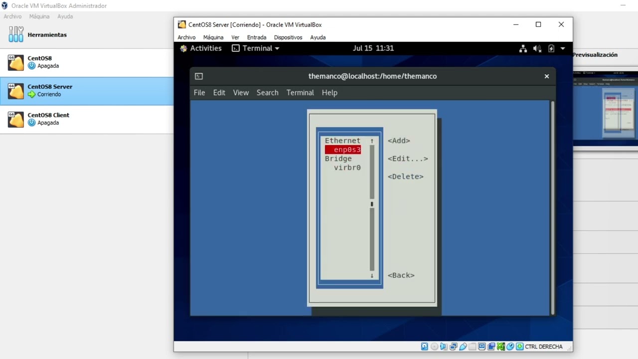 Servicio DHCP, DNS, HTTP y FTP. Virtual Box. Centos 8. Windows 10