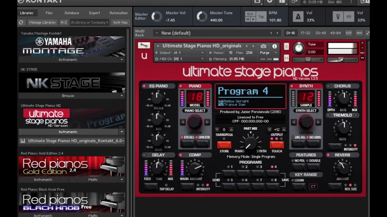 VST Ultimate Stage Pianos HD Mellow Upright Piano YouTube