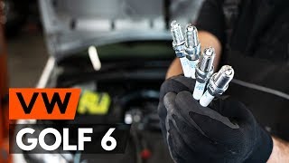 How to replace Engine spark plug on VW GOLF VI (5K1) - video tutorial