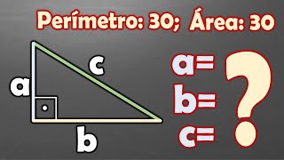 HALLA LOS LADOS DEL TRIÁNGULO conociendo el área y el perímetro. Geometría Básica