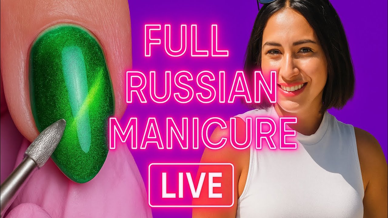 Full Russian manicure tutorial live